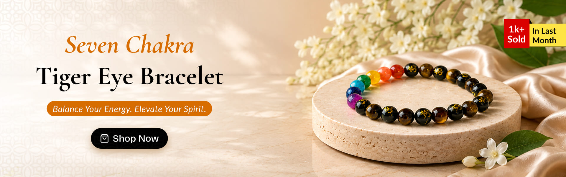 Seven chakra tiger eye bracelet — balance your energy, elevate your spirit